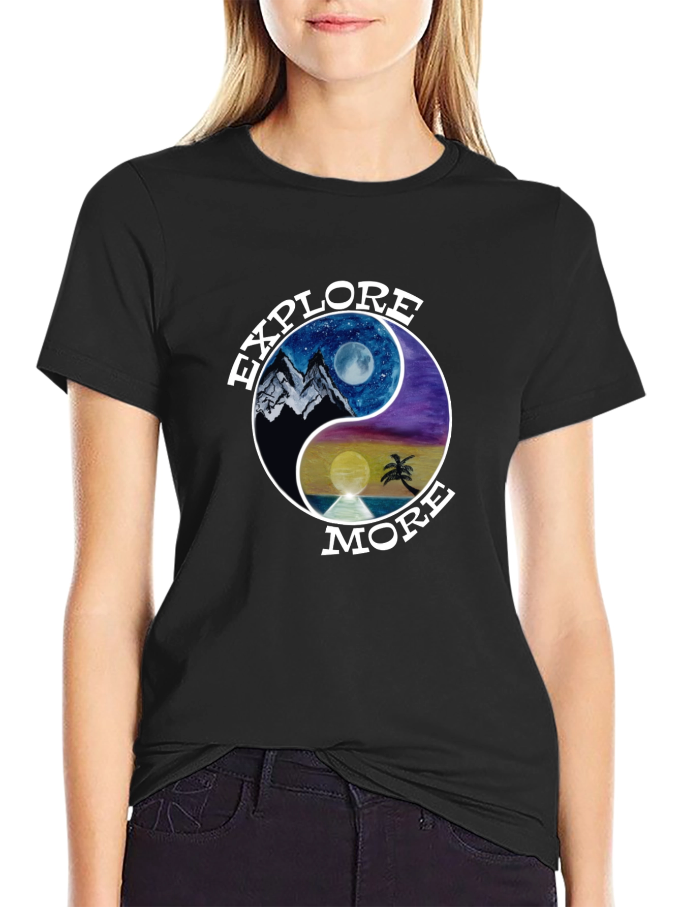 Explore More Yin Yang Graphic T-Shirt
