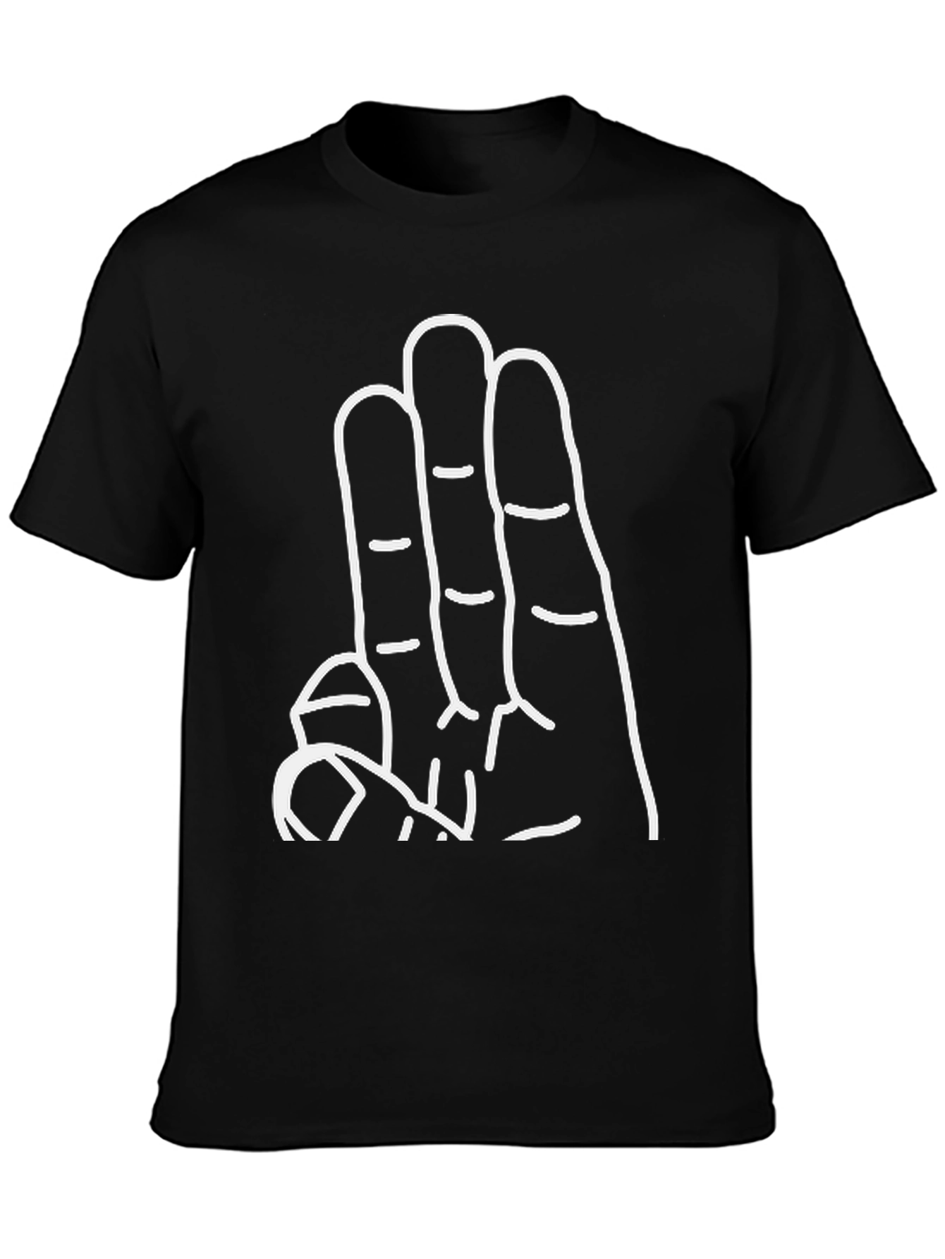 Black T-Shirt with Hand Graphic