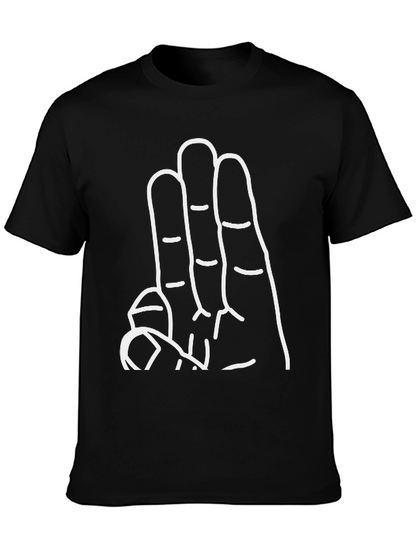 Black T-Shirt with Hand Graphic