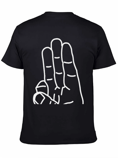 Black T-Shirt with Hand Graphic