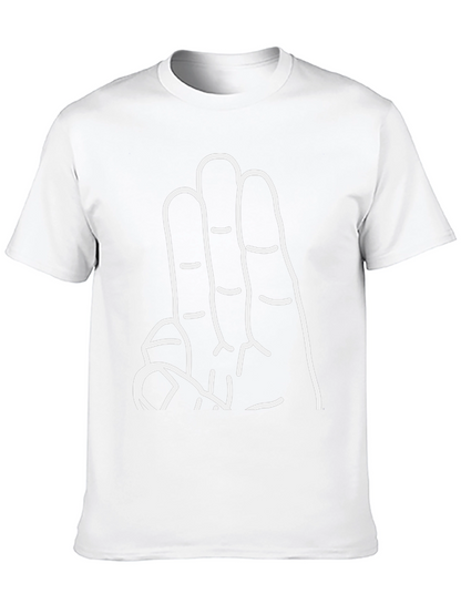 Black T-Shirt with Hand Graphic