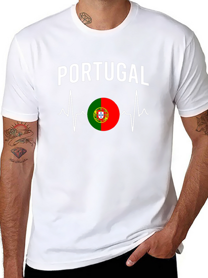 Portugal Heartbeat T-Shirt - Black