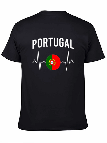 Portugal Heartbeat T-Shirt - Black