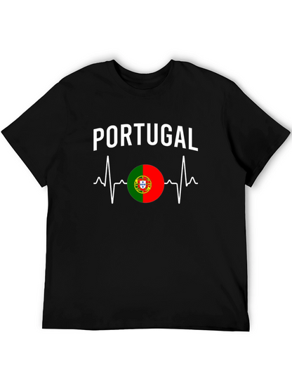 Portugal Heartbeat T-Shirt - Black
