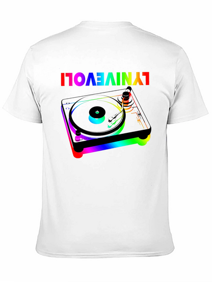 Retro Turntable Rainbow Graphic Tee