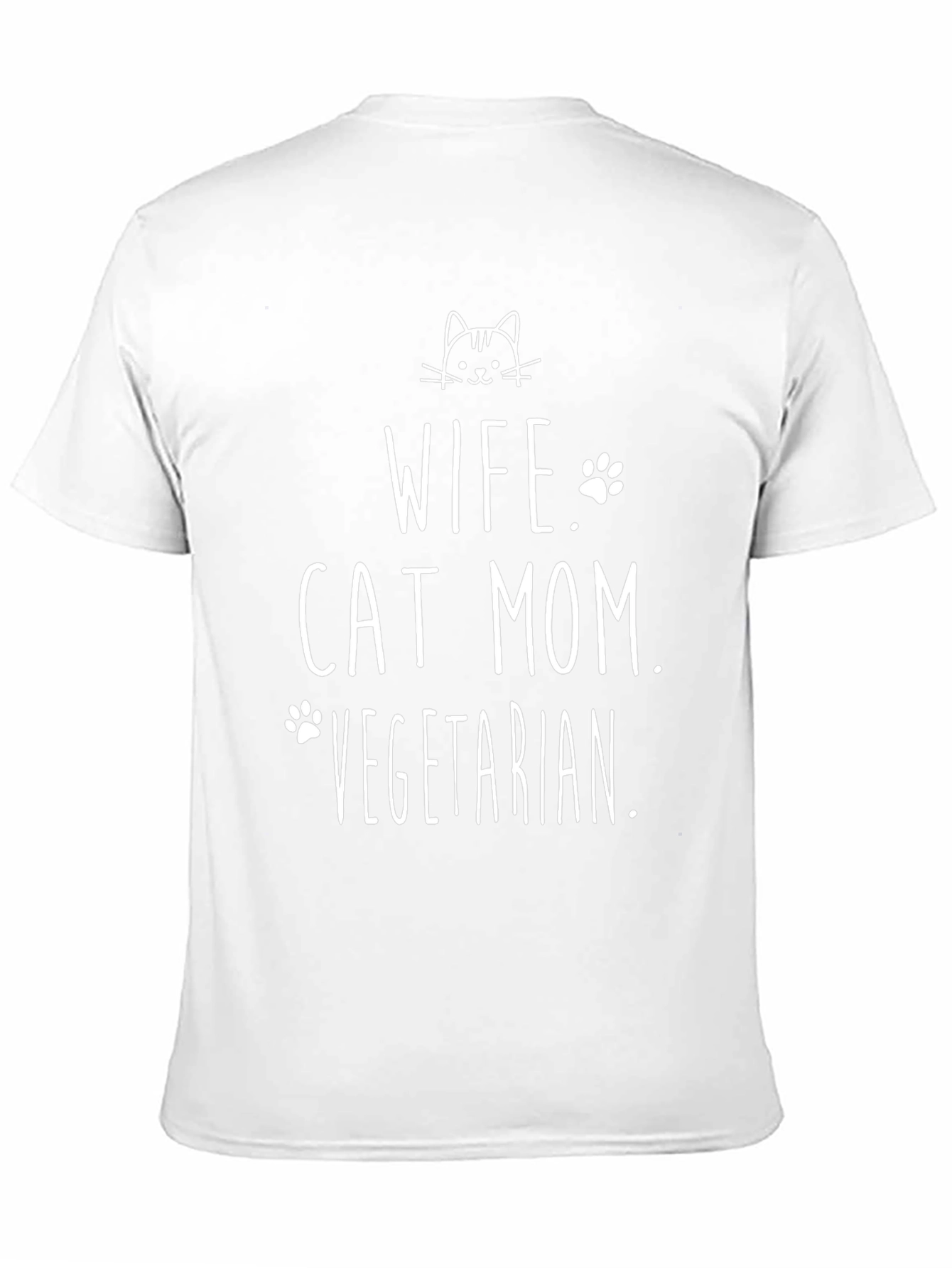 Wife Cat Mom Vegetarian T-Shirt