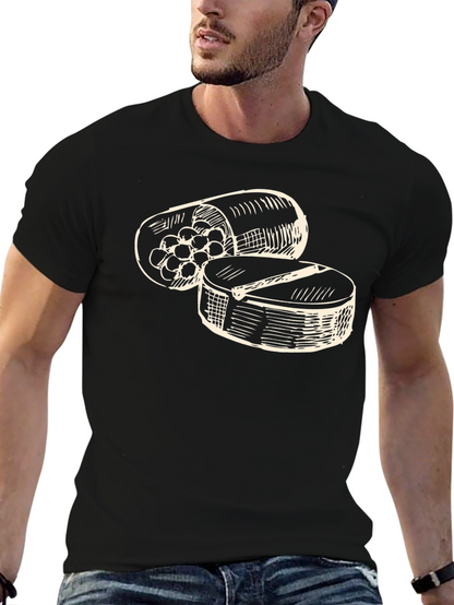 Pills Graphic Black T-Shirt | Stylish Casual Wear