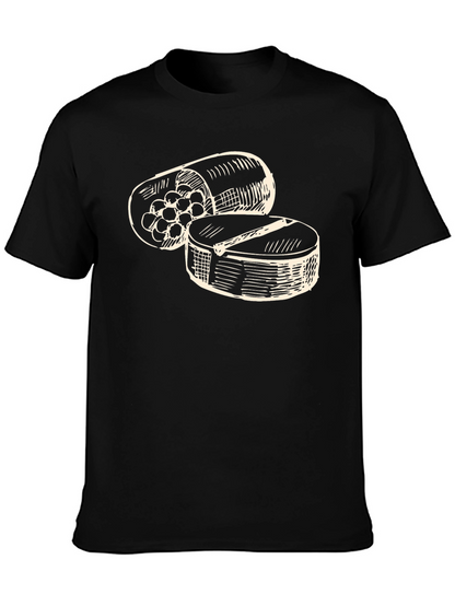 Pills Graphic Black T-Shirt | Stylish Casual Wear