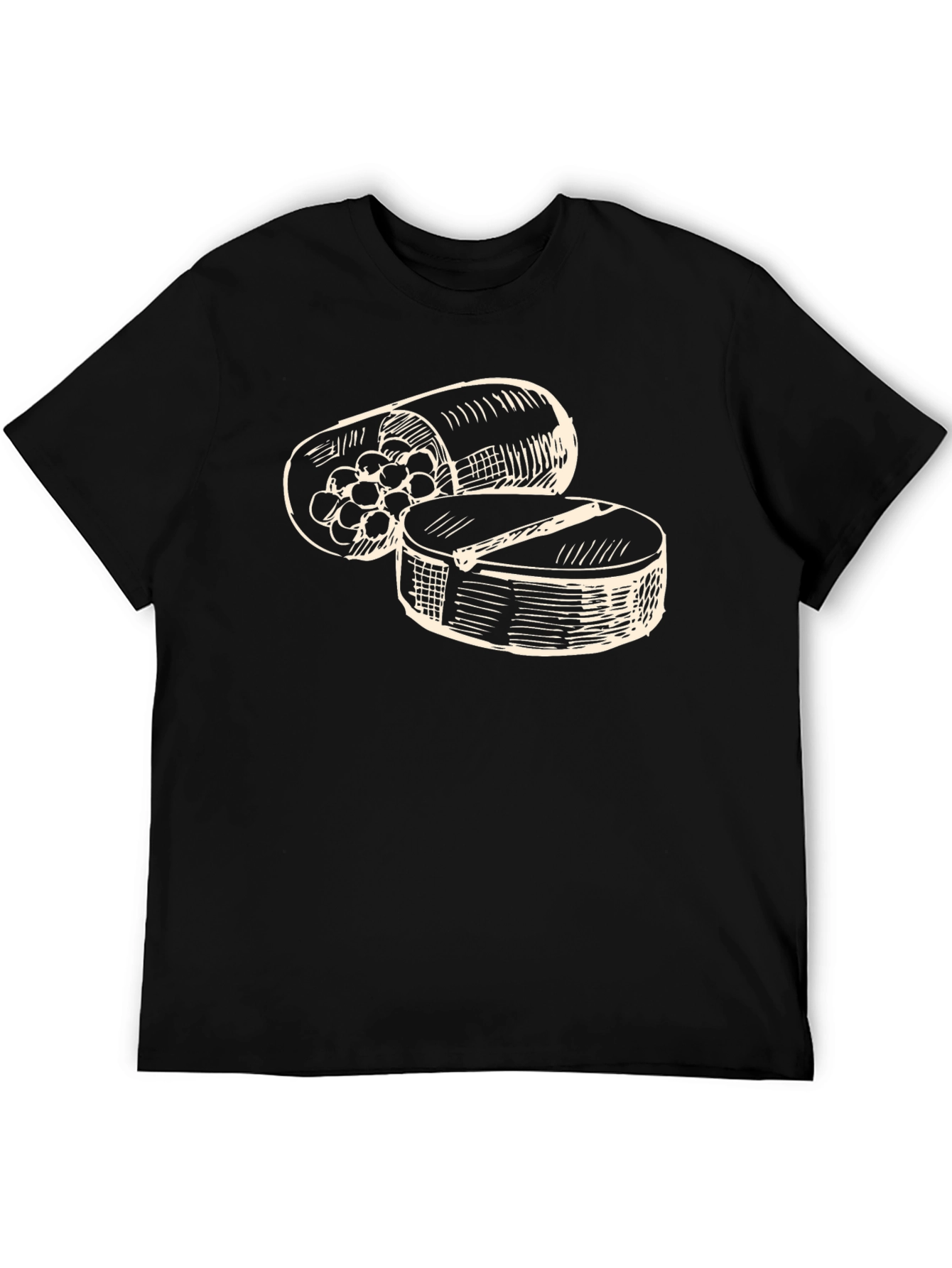 Pills Graphic Black T-Shirt | Stylish Casual Wear
