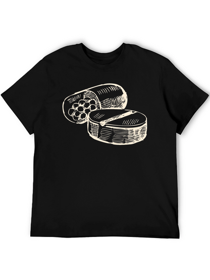 Pills Graphic Black T-Shirt | Stylish Casual Wear