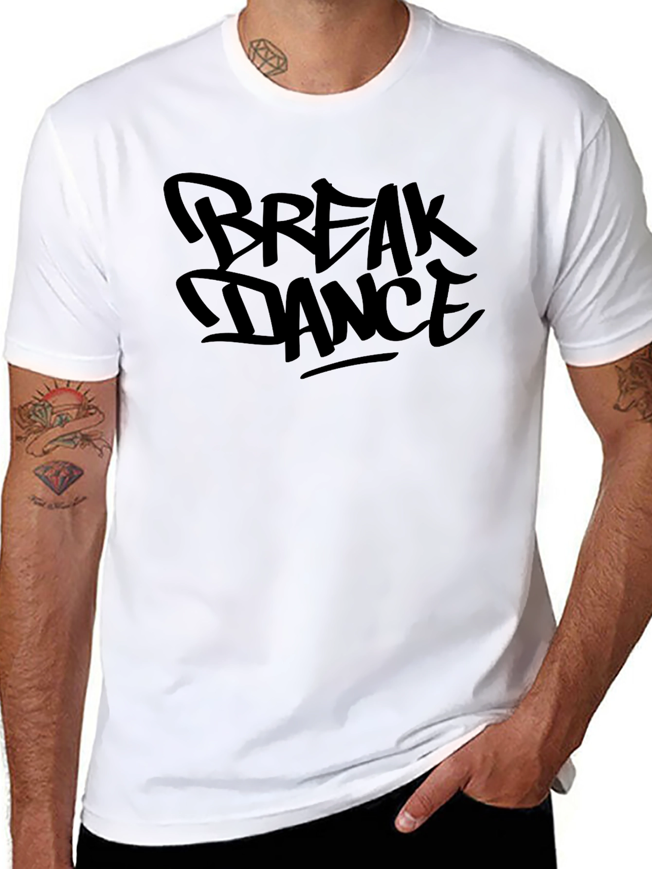 Break Dance Graphic Black T-Shirt