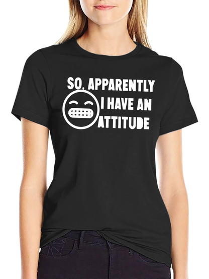 Funny Attitude Graphic Tee - Black Cotton T-Shirt