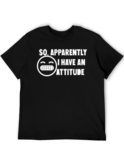 Funny Attitude Graphic Tee - Black Cotton T-Shirt