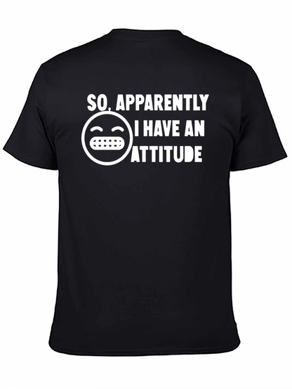 Funny Attitude Graphic Tee - Black Cotton T-Shirt