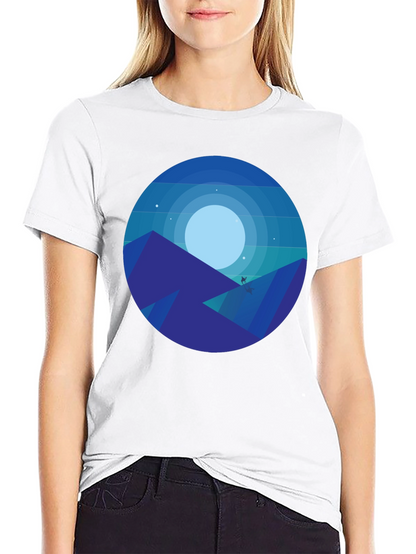 Midnight Mountainscape Graphic Tee - Black