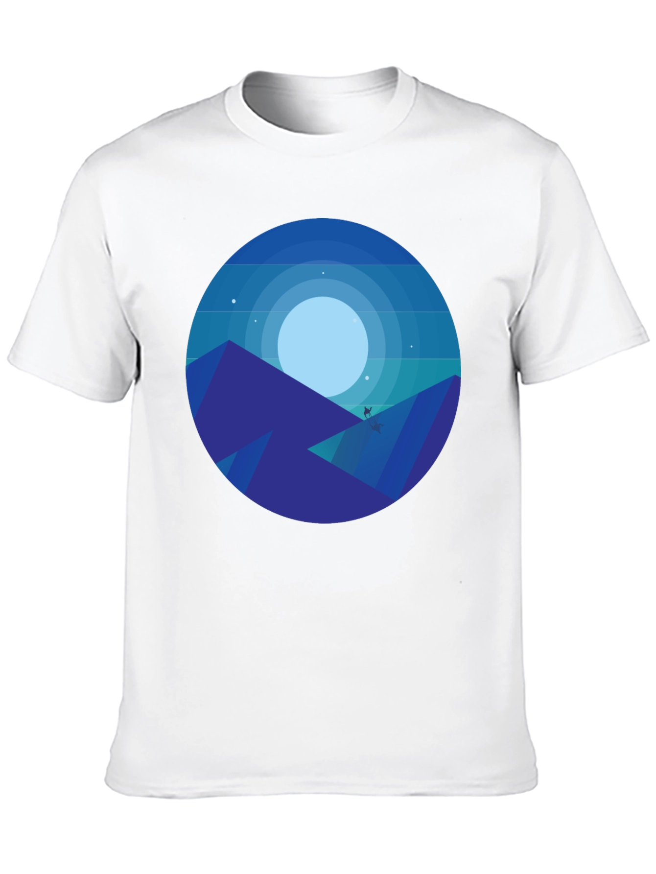 Midnight Mountainscape Graphic Tee - Black