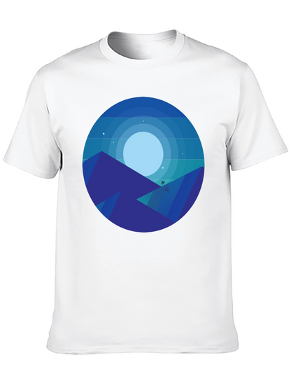 Midnight Mountainscape Graphic Tee - Black