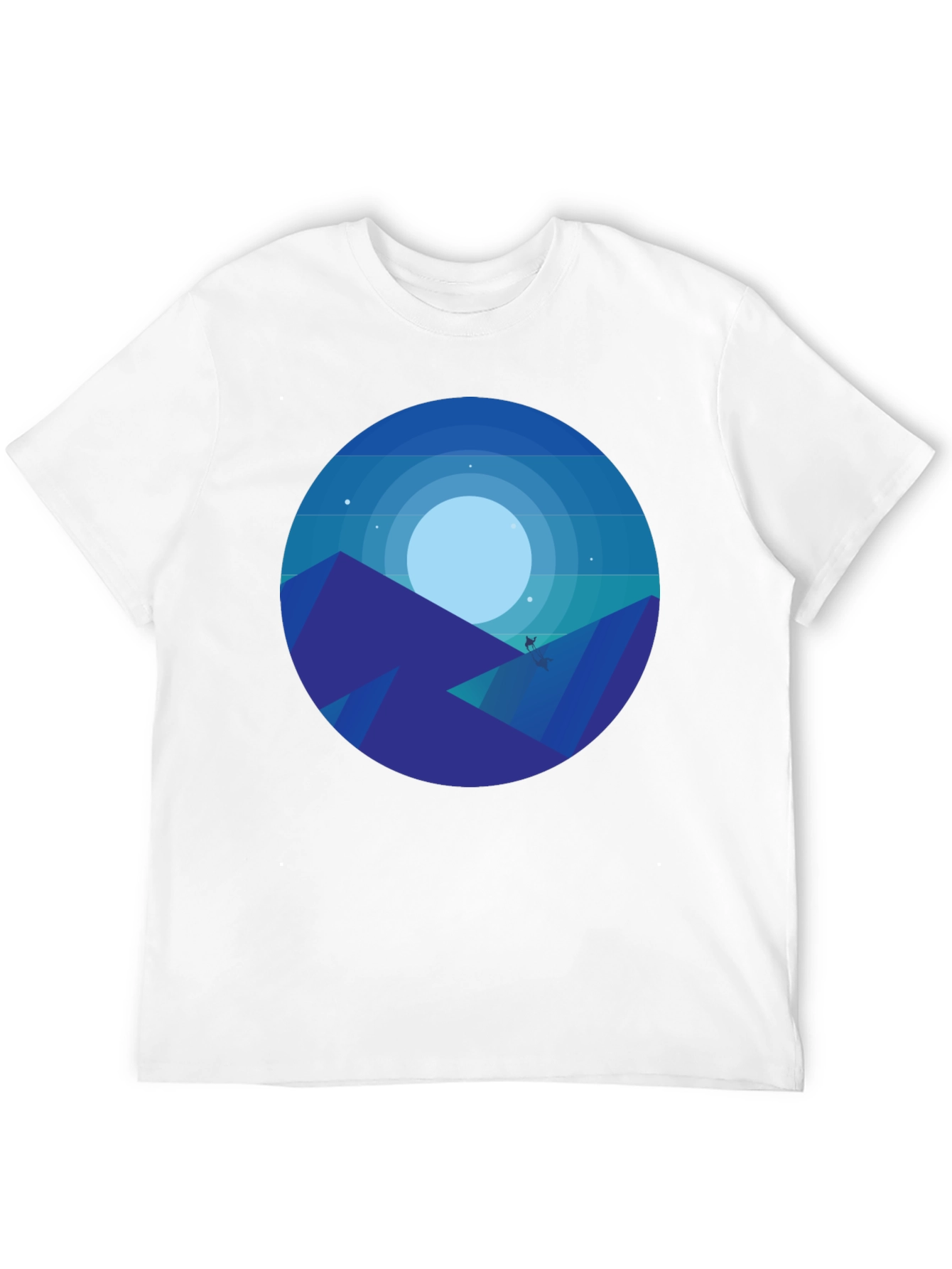 Midnight Mountainscape Graphic Tee - Black