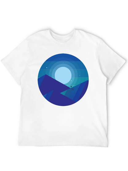 Midnight Mountainscape Graphic Tee - Black