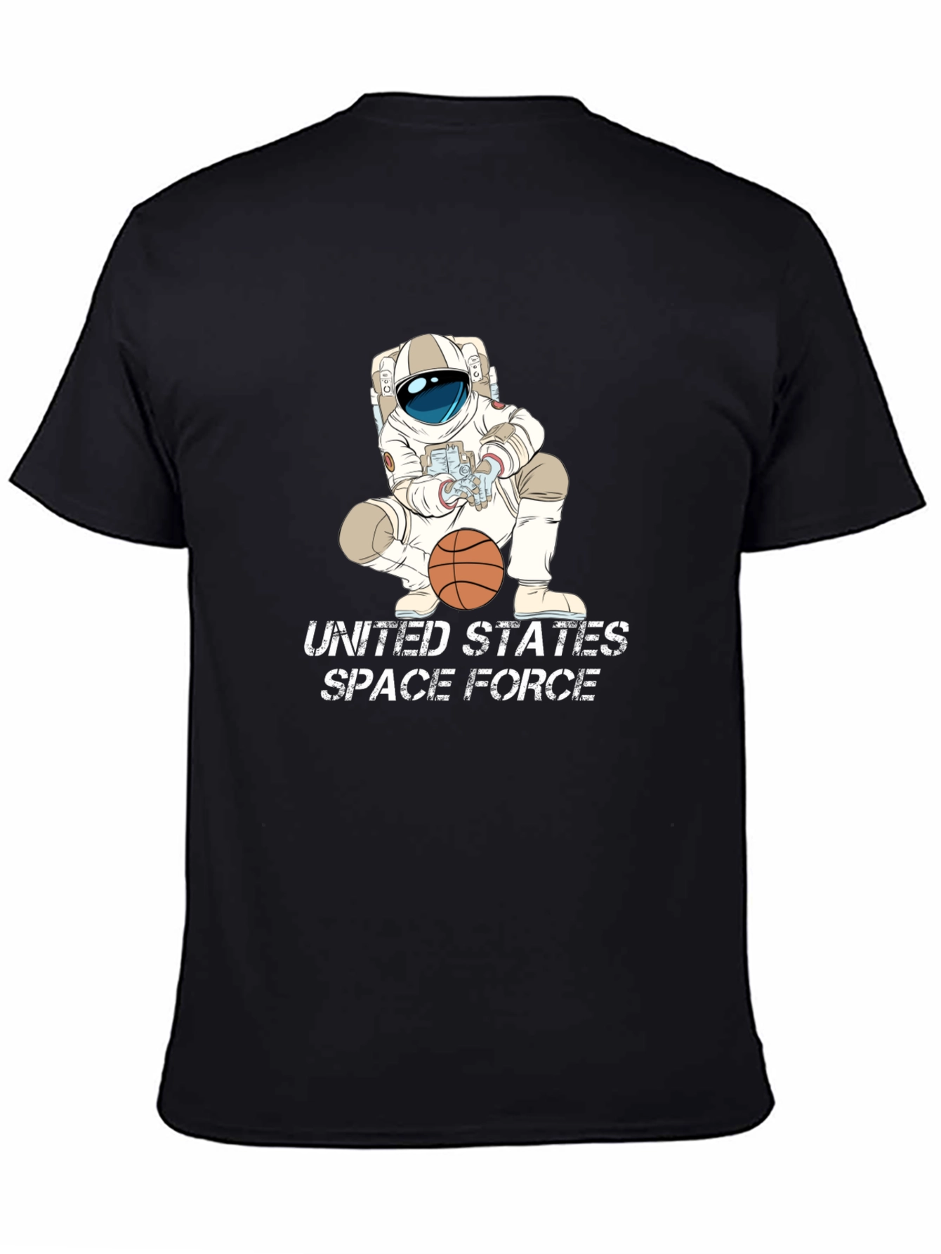 Astronaut Basketball Black T-Shirt - Space Force