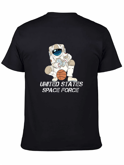 Astronaut Basketball Black T-Shirt - Space Force