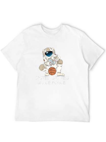 Astronaut Basketball Black T-Shirt - Space Force
