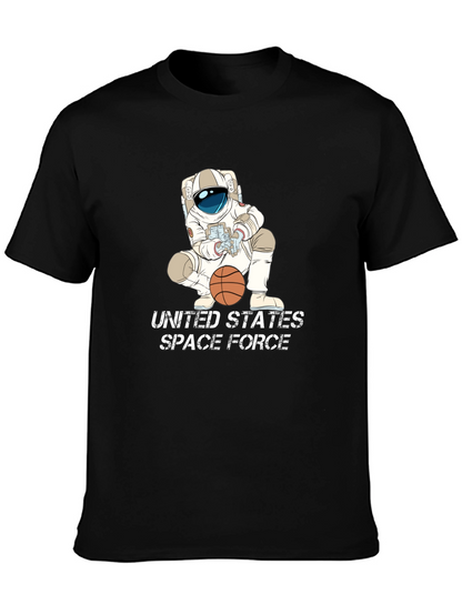 Astronaut Basketball Black T-Shirt - Space Force