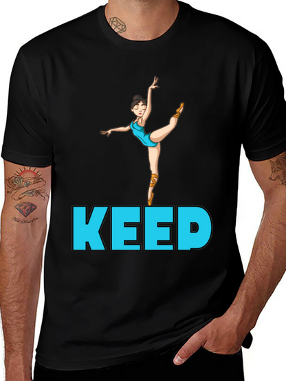 Ballet Dancer Keep Going Black Tee