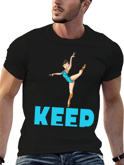 Ballet Dancer Keep Going Black Tee