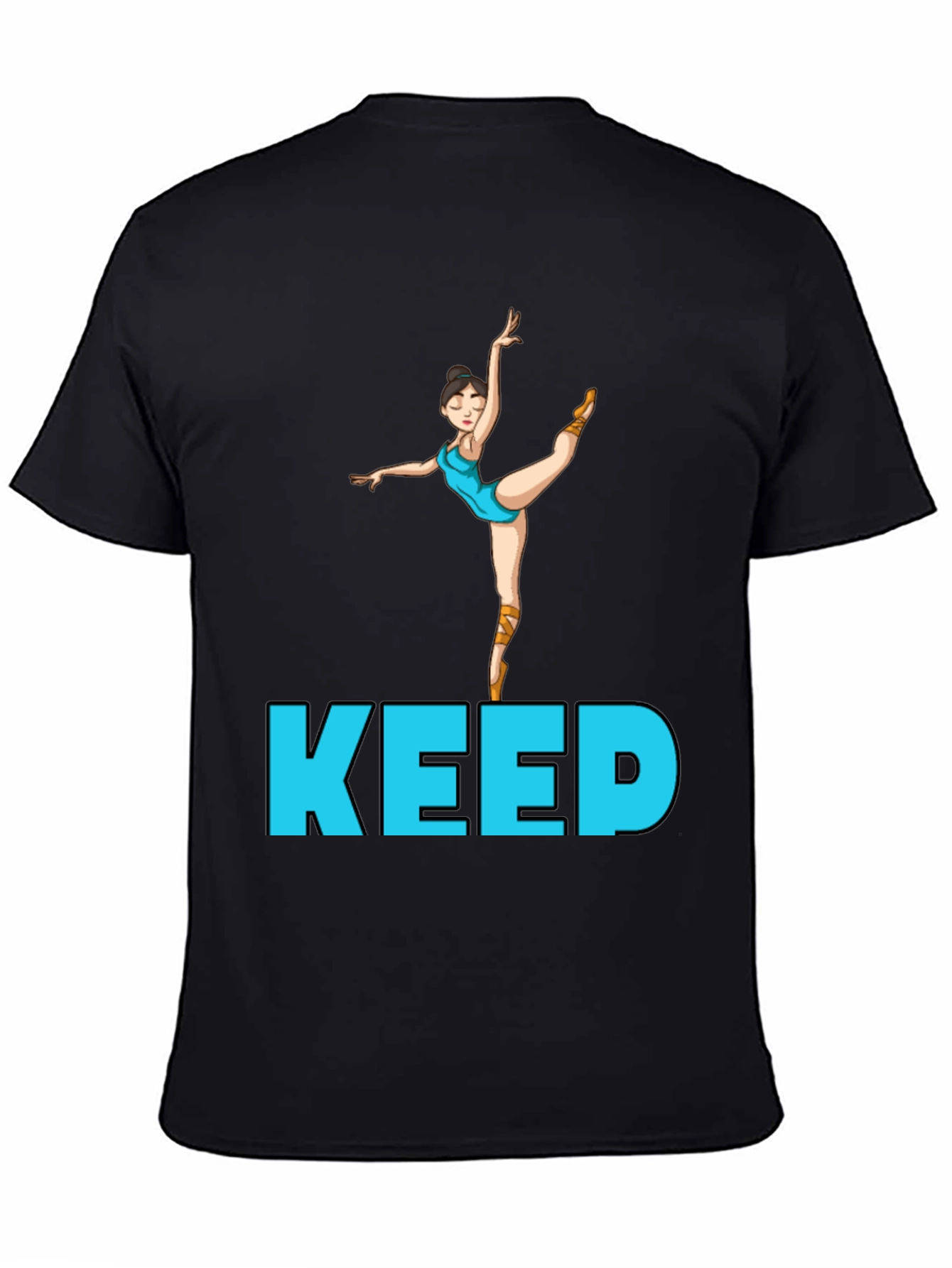 Ballet Dancer Keep Going Black Tee