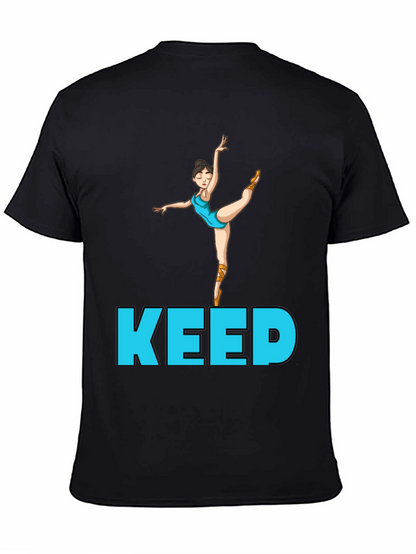 Ballet Dancer Keep Going Black Tee