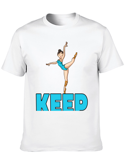 Ballet Dancer Keep Going Black Tee