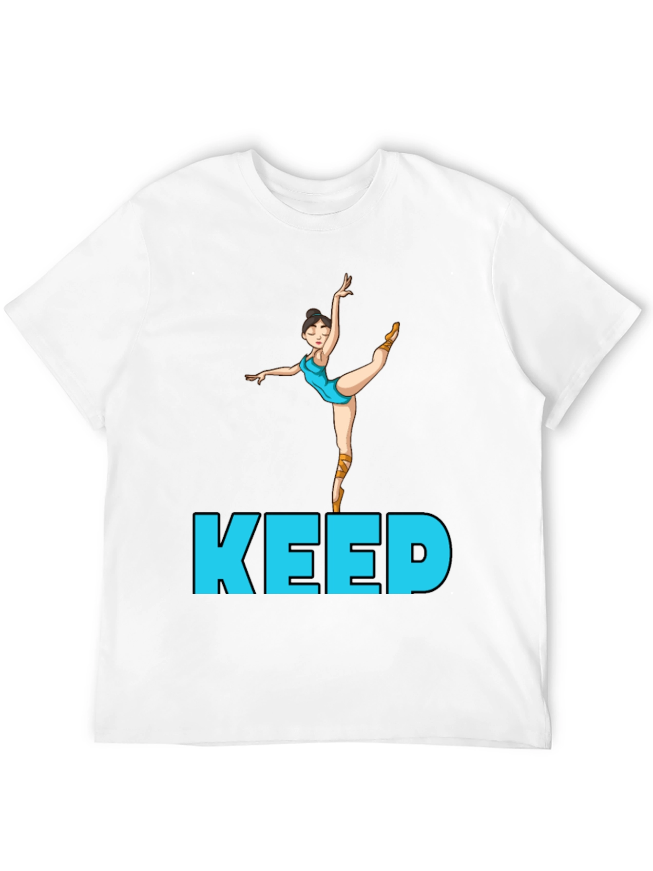 Ballet Dancer Keep Going Black Tee