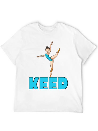 Ballet Dancer Keep Going Black Tee