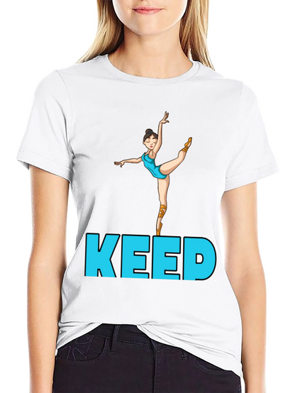 Ballet Dancer Keep Going Black Tee