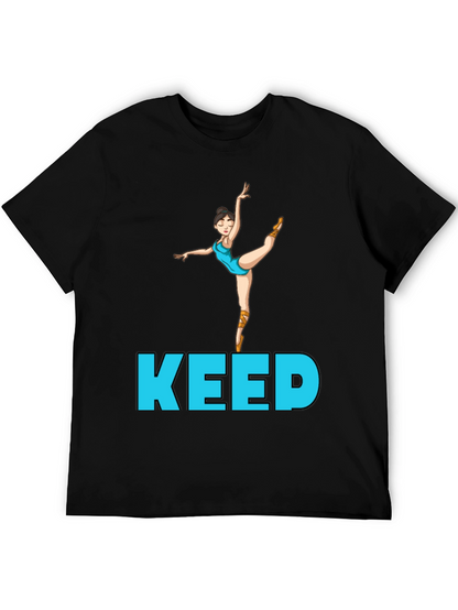 Ballet Dancer Keep Going Black Tee
