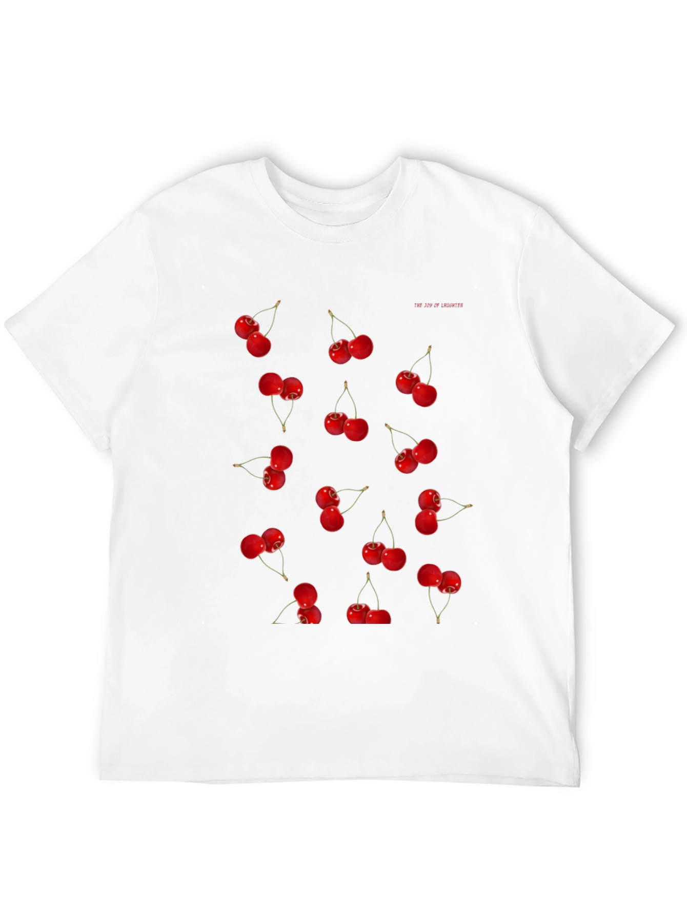 Cherry Print Black T-Shirt