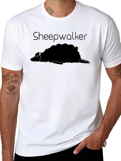Sheepwalker Graphic Tee - Black Cotton T-Shirt
