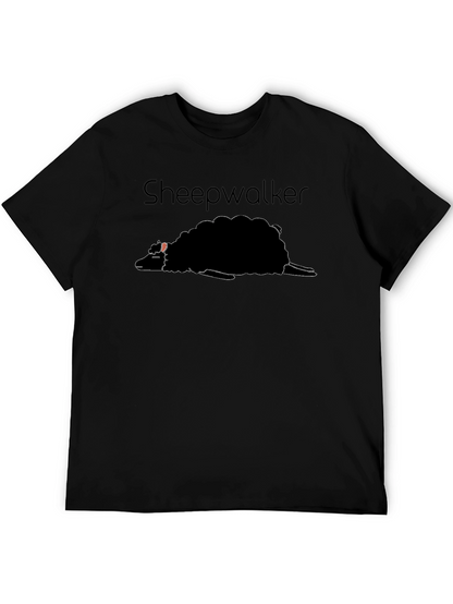 Sheepwalker Graphic Tee - Black Cotton T-Shirt