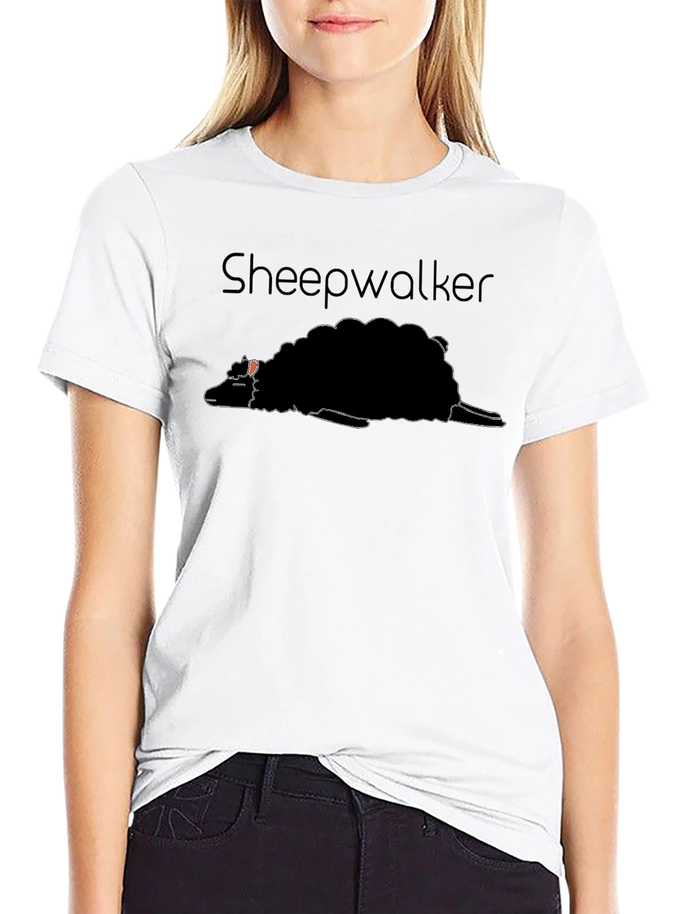 Sheepwalker Graphic Tee - Black Cotton T-Shirt