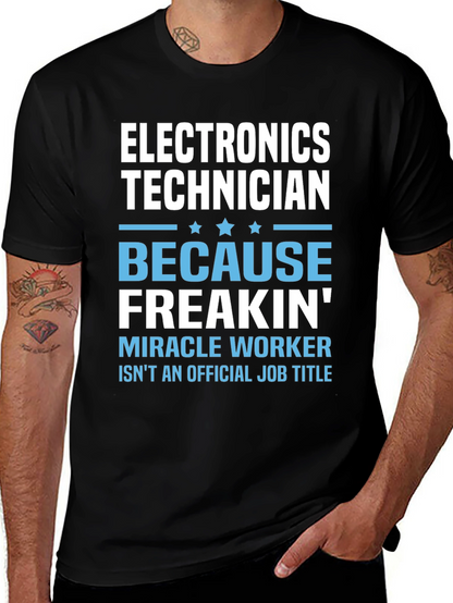 Electronics Technician Funny Job Title T-Shirt