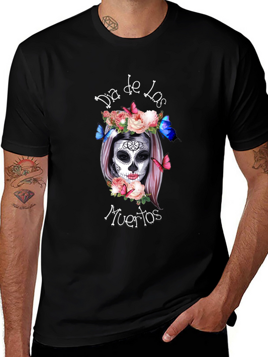 Dia de los Muertos T-Shirt Sugar Skull Black