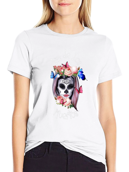 Dia de los Muertos T-Shirt Sugar Skull Black