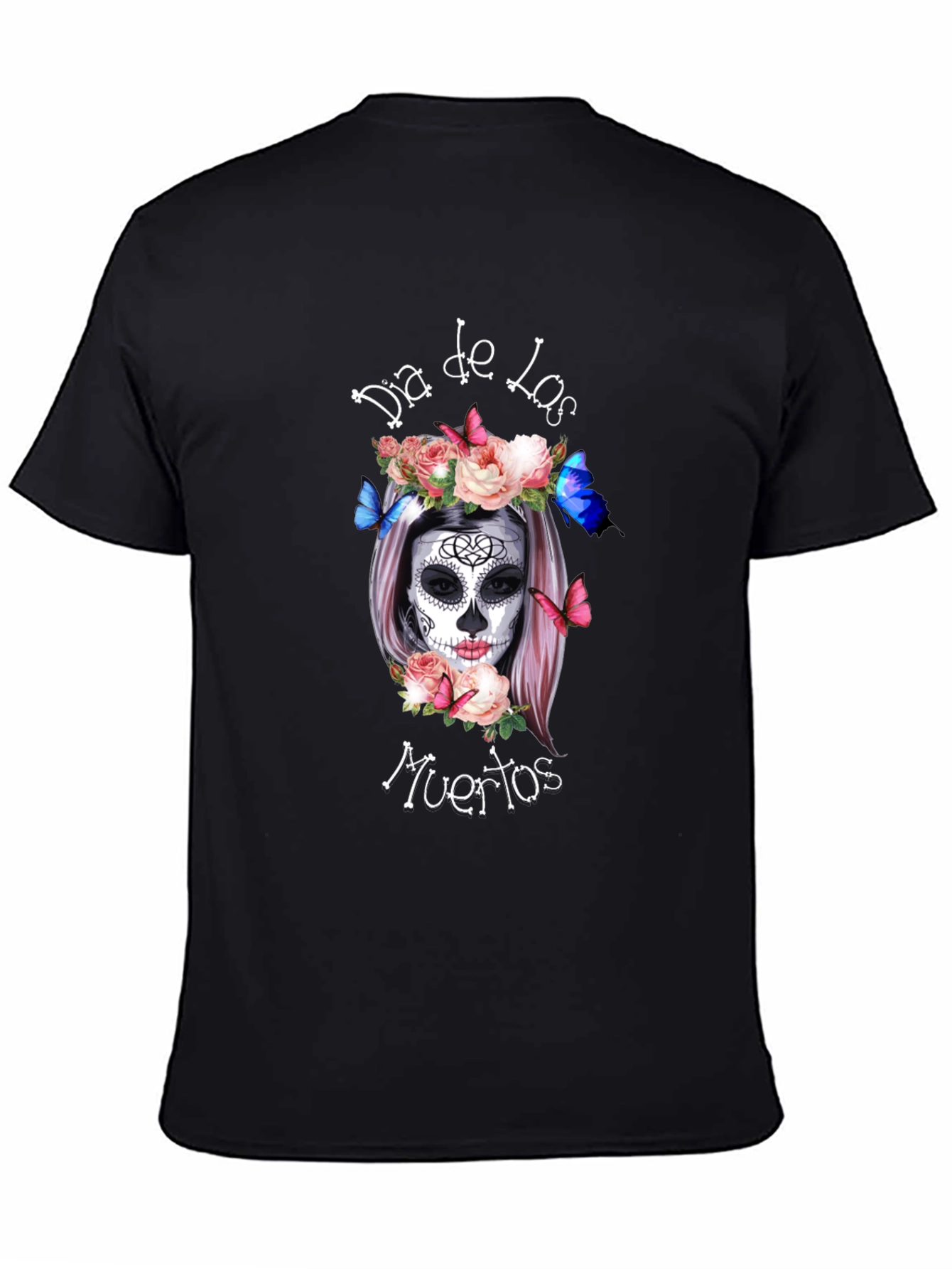 Dia de los Muertos T-Shirt Sugar Skull Black