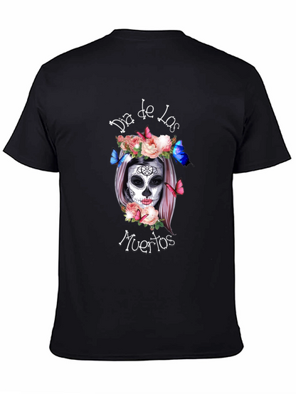Dia de los Muertos T-Shirt Sugar Skull Black