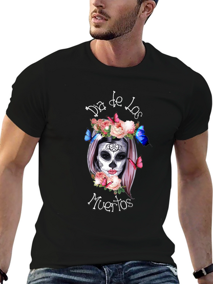 Dia de los Muertos T-Shirt Sugar Skull Black