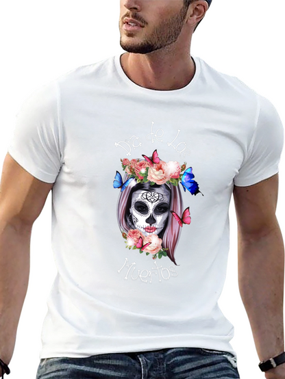 Dia de los Muertos T-Shirt Sugar Skull Black