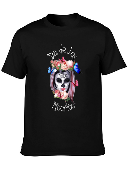 Dia de los Muertos T-Shirt Sugar Skull Black