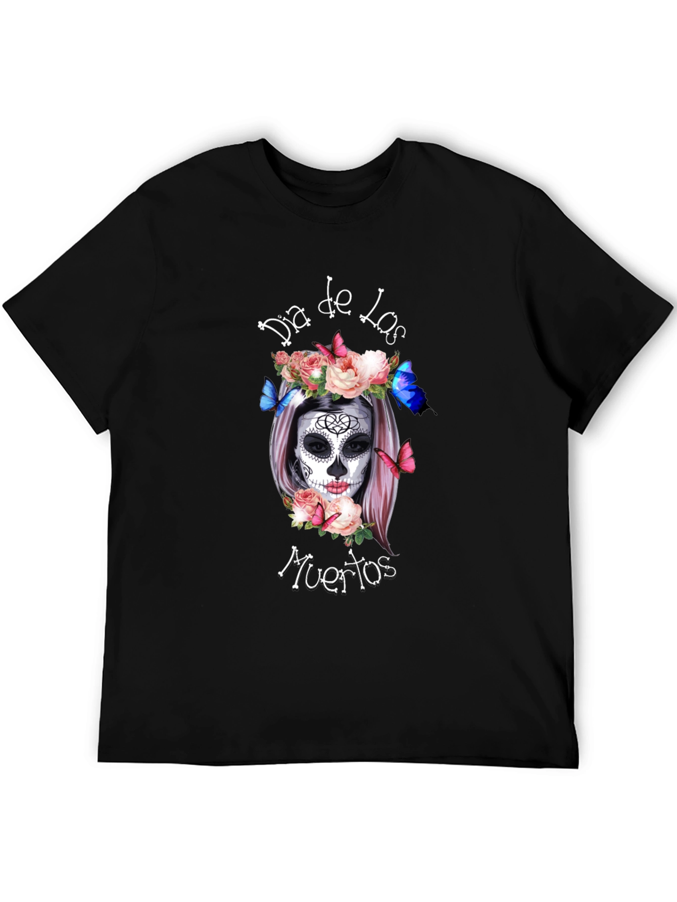 Dia de los Muertos T-Shirt Sugar Skull Black