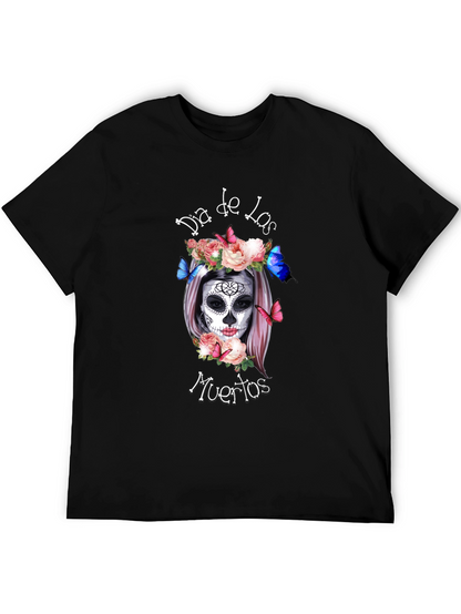 Dia de los Muertos T-Shirt Sugar Skull Black